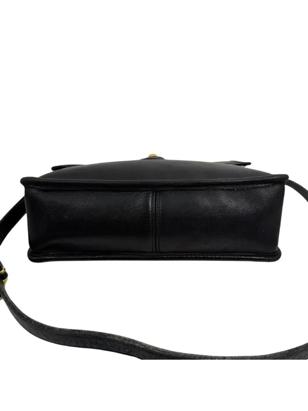 Vintage COACH Willis Black Leather Crossbody Top Handle Satchel 9927 + Tag USA - Picture 5 of 12